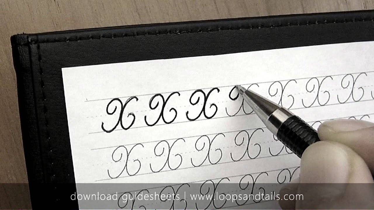 Learn cursive handwriting - Capital X - YouTube