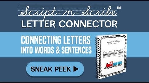 Script-n-Scribe Letter Connector