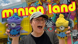 Universal&#39;s New Theme Park Land Opens! Best Food in Minion Land?