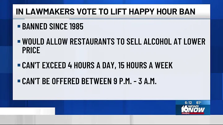 Indiana lawmakers vote to lift state’s ‘happy hour’ ban