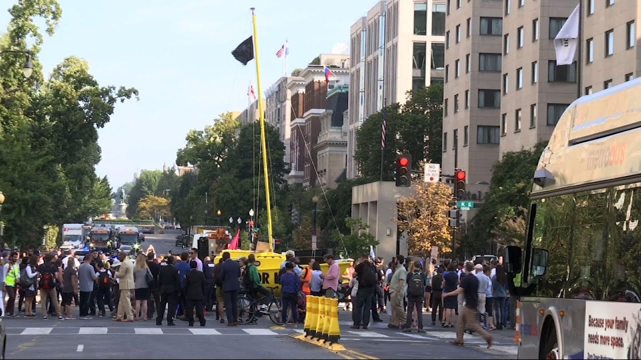 breaking free Activists block intersections in nation's capital