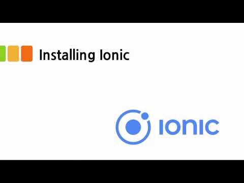 Installing Ionic