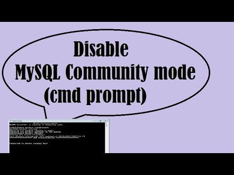 Como desabilitar o prompt cmd do modo de comunidade MySQL