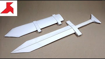 DIY ⚔️ How to make a medieval SWORD with a scabbard from A4 paper