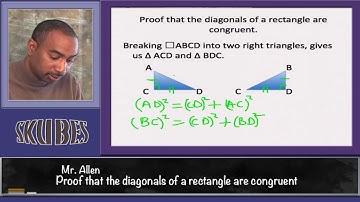Proof that the Diagonals of a Rectangle are Congruent