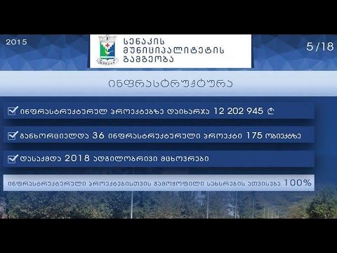 მუნიციპალიტეტის გამგებლის 2015 წლის ანგარიშის პრეზენტაცია