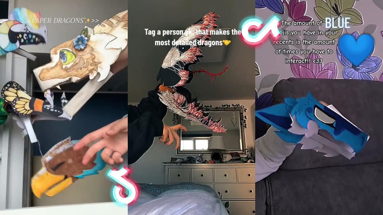 Dragon Puppet TikToks - Paper Dragon TikTok Compilation #6 - YouTube