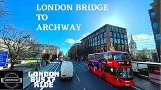 London 4K Bus Route 17 City of London bus ride