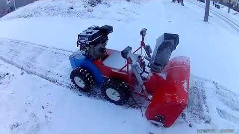 Remote control snowblower first test