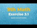 Exercise 3.1 Question No 3,4,5,6 and 7