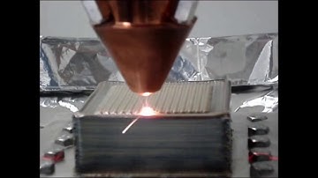 Laser cladding an Inconel cube