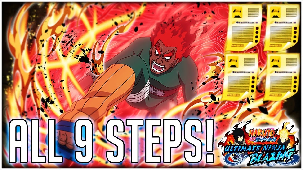 4 GOLD’S IN ONE MULTI?! MIGHT GUY BLAZING FEST ALL 9 STEPS! Naruto Shippuden Ninja Blazing
