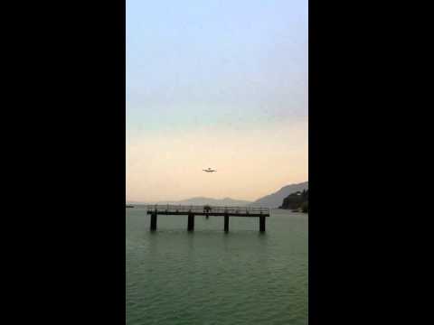 Plane landing at