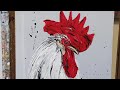 PEINDRE UN COQ TECHNIQUE par Nelly LESTRADE