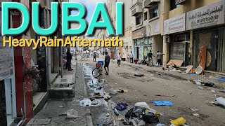 12:30pm Dubai UAE '1day after' HEAVY RAIN: Explore STREET LIFE Deira to Bur Dubai (4.17.24: 4KUHD)