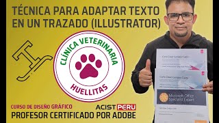 Cómo adaptar escribir texto en un trazado - Herramienta texto en trazado illustrator