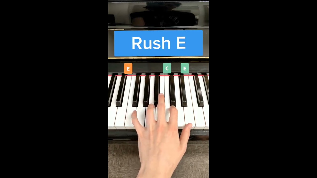 RUSH E, how to play on piano PART 1