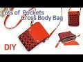 DIY Lots of  Pockets Cross Body Bag/ 멀티포켓 크로스백 만들기/Cross Body Bag tutorial/