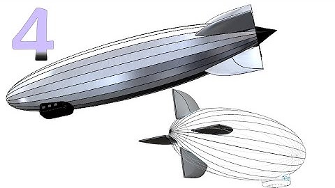 4-Project 32| Zeppelin Balloon |SolidWorks Tutorial : rudder wings