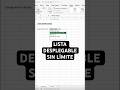 Lista desplegable en Excel que se actualiza sola (Sin cambiar rango)