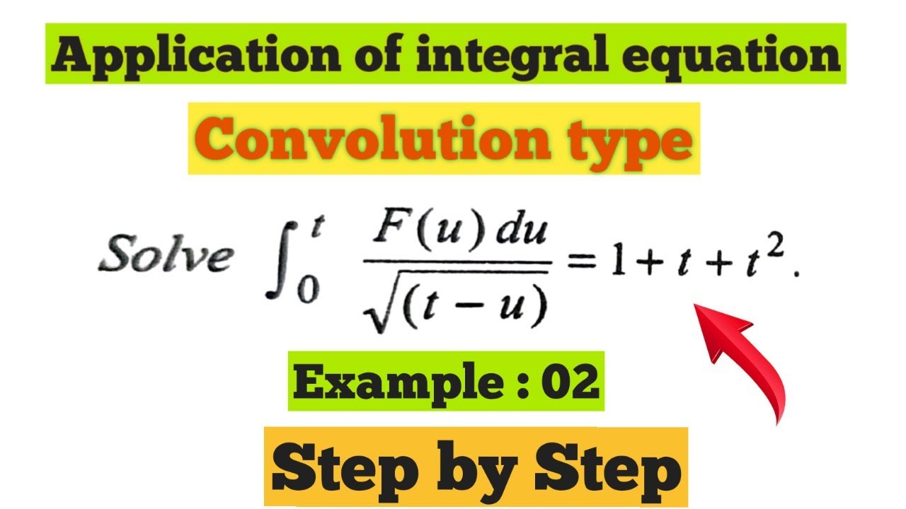 Application of integral equation //Example 02 // Laplace transform