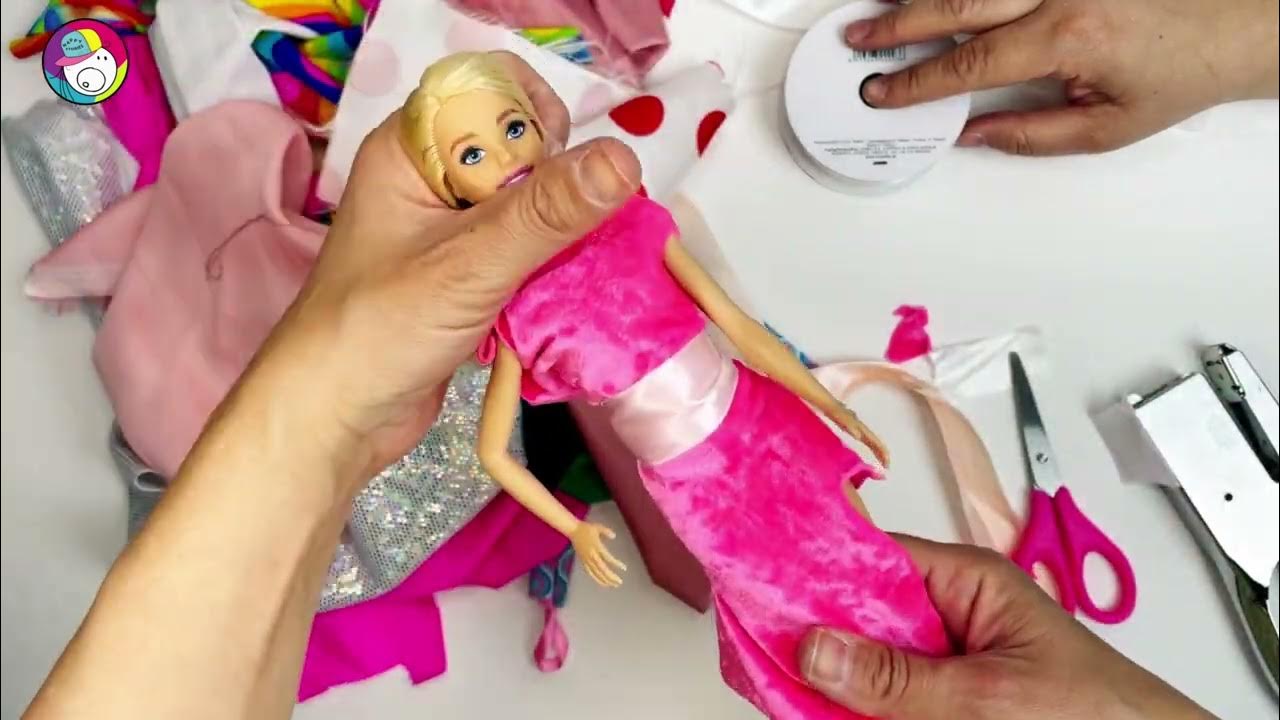 Πως να φτιάξω ρούχα για τις κούκλες μου - Αυτοσχέδια ρούχα για κούκλες -  Barbie - YouTube