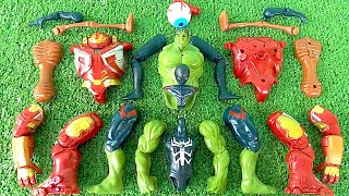 Merakit Mainan Unboxing Hulk Smash vs Miles Morales Vs Hulk Buster Vs Siren Head Action Figures Toys