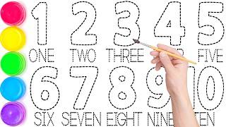 1234567890, Learn Numbers 1 to 10: Drawing, Painting, and Coloring for Kidss | KS ART