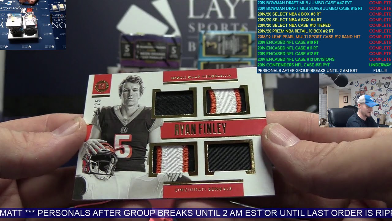 2019 Encased NFL 1 Box Break for Austin B YouTube