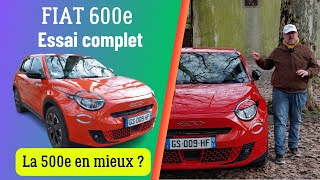 Fiat 600e essai complet. Que vaut la "grande sœur" de la Fiat 500e. Beaucoup de différences.