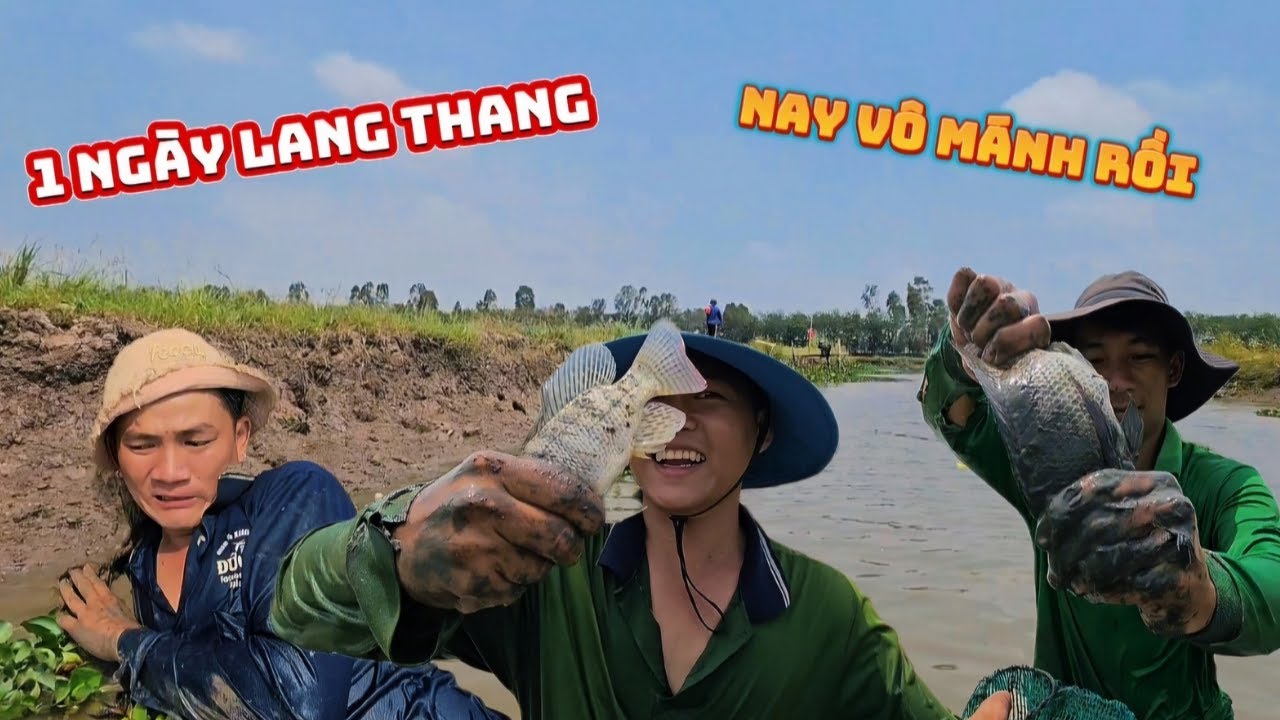 1 ngày lang thang cùng team mò cá nấu canh chua  cá kho dân dã ăn tại chỗ | HoàiPhong TV