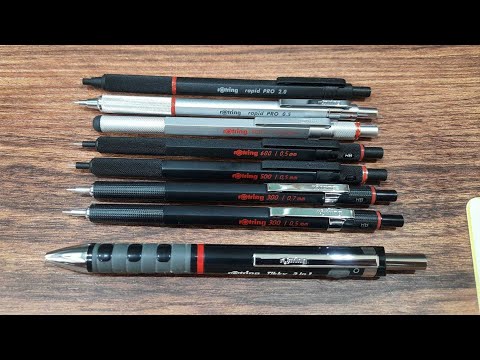 รีวิว ดินสอกด เขียนแบบ  Rotring Rapid Pro, 300 500, 600, 800 plus ของแท้ ของหายากในไทย