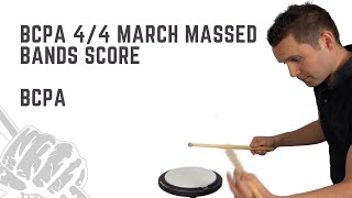 BCPA Massed Band Drum Score 4/4 March Play Along