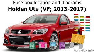 Fuse box location and diagrams: Holden Ute (VF; 2013-2017)