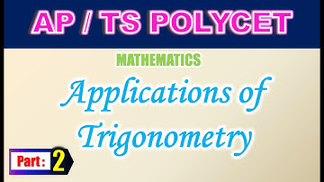 AP/TS POLYCET Mathematics Applications of Trigonometry Part 2