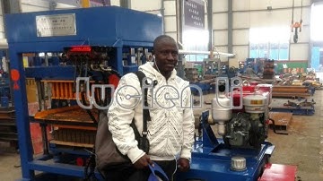 QT4 30 diesel engine block and brick making machine, diesel block making machine