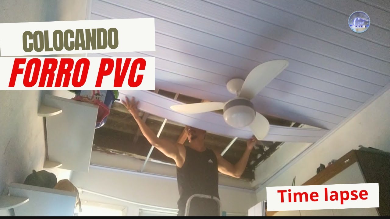 Instalando rebaixamento de teto em PVC, forro pvc branco tradicional ...