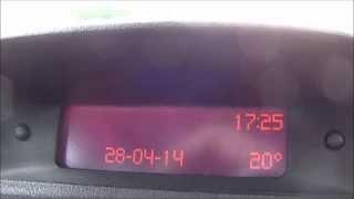 how to set and change the date and time on a peugeot 307,206