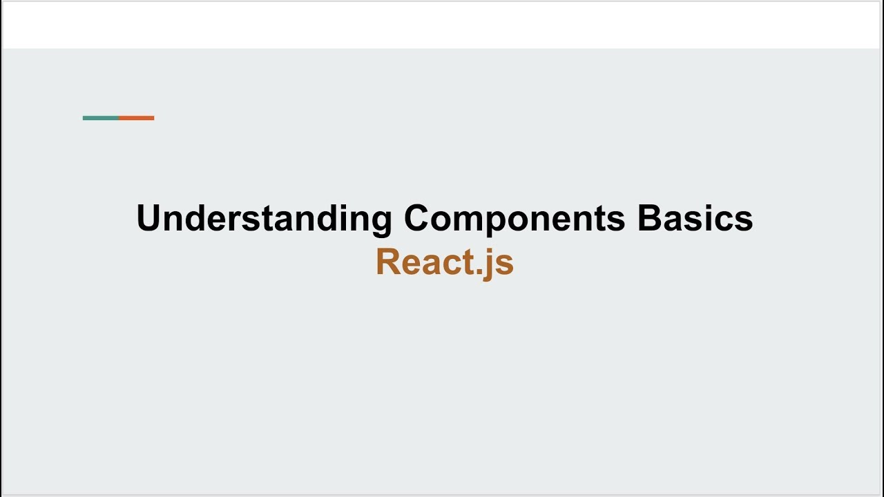 Understanding Components Basics | Learn React Part 3.5 - YouTube