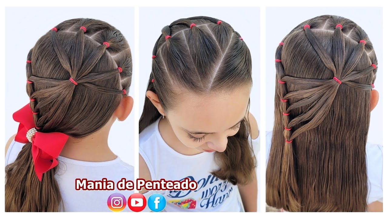 Penteado infantil  Girl hair dos, Kids hairstyles, Long hair styles