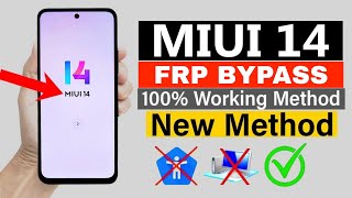Redmi 10 10c All Xiaomi Miui 14  Frp Bypass Remove Google Account  100 Working without Pc