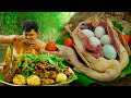 Hot Spicy Duck Holy Basil Cooking | Wilderness Cooking Skill-Outdoor Cooking Sty