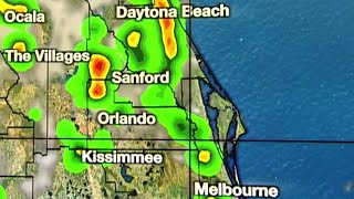 Central Florida storms start late, go into evening