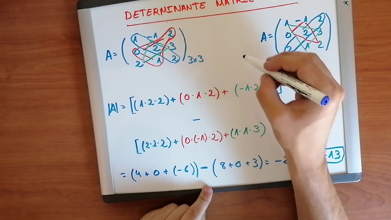 17 Calcular Determinante Matriz 3x3 YouTube