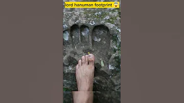 lord hanuman 😱 footprint 👣🚩 #viral #viral #reels #hanuman #ramayan #video #shorts #viralvideo