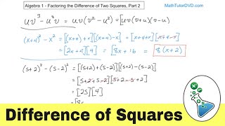 Factoring Using the Difference of Two Squares