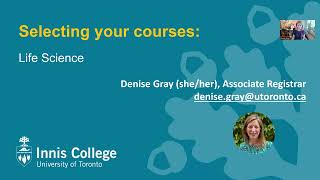"Selecting Your Courses - Life Sciences" with Denise Gray | AOW 2025