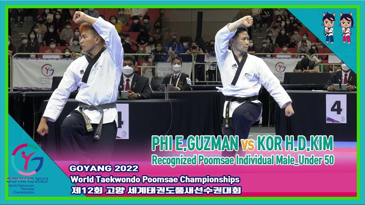 고생많으셨습니다~~｜Recognized Poomsae Individual Male Under 50 결승 PHI E.GUZMAN vs KOR H.D.KIM｜태권도｜Taekwondo｜
