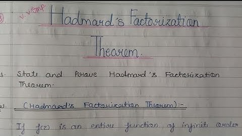 Hadamard Factorization Theorem|Complete Proof|