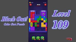 Block Out Level 109 Walkthrough | Color Sort Puzzle Gameplay | Go Answer